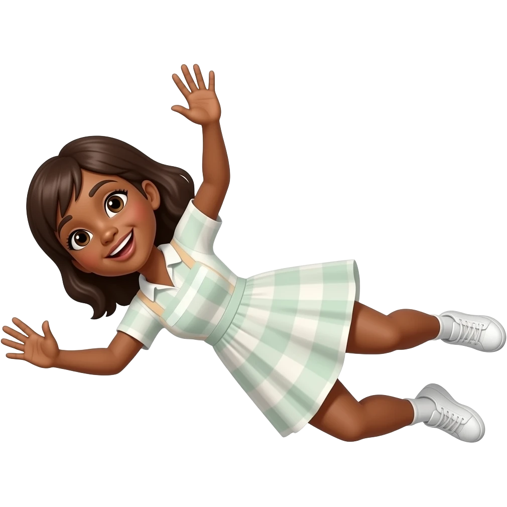 brown woman falling emoji