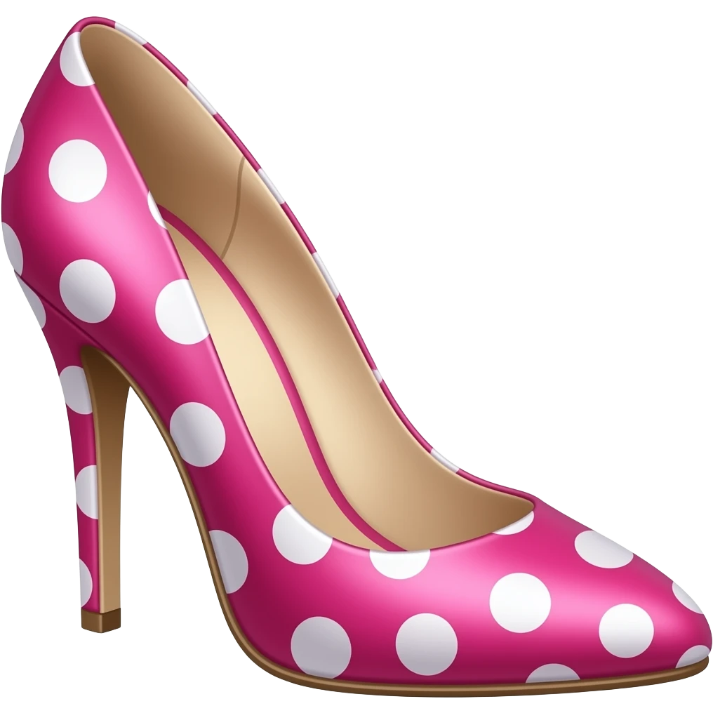 PINKS  POLKA DOTS HIGH HEELS SHOES emoji