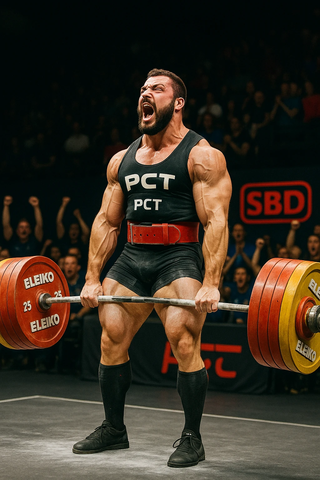 Powerlifter in gara che fa record grazie alla sua "PCT" in italiano emoji