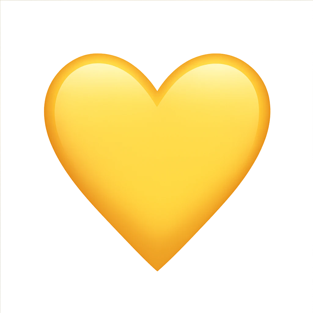 yellow heart emoji emoji