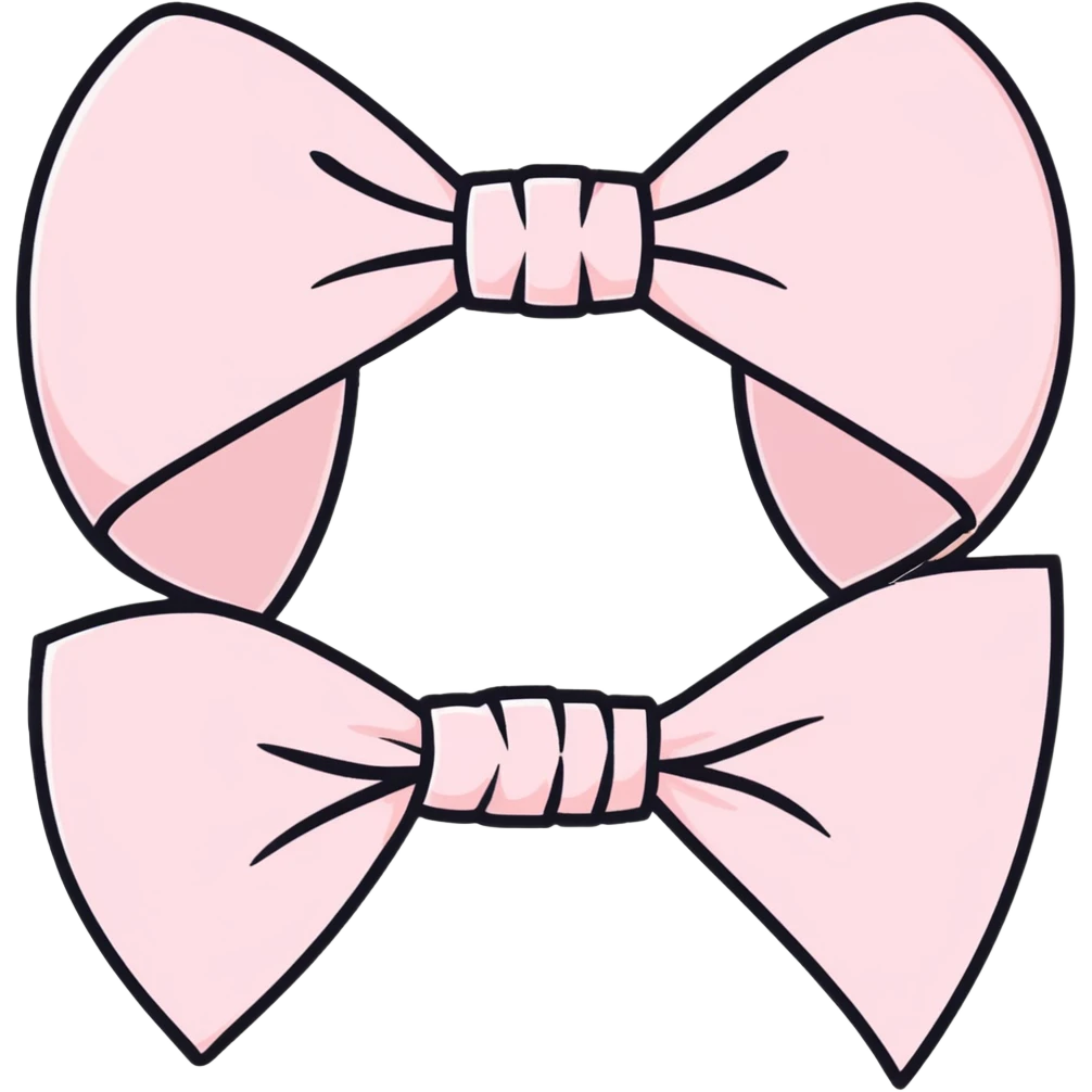 Light pink bows emoji