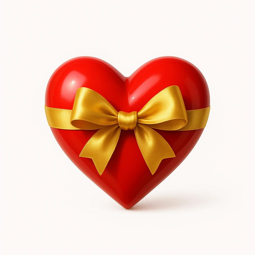 heart with a bow emoji