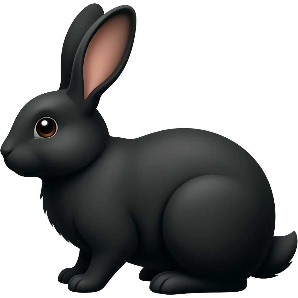 black rabbit emoji