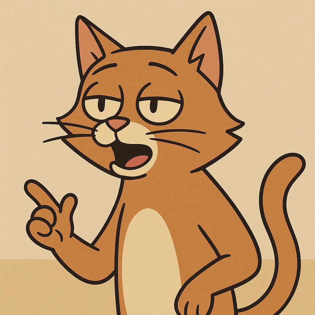 a cat talking, cartoon style emoji
