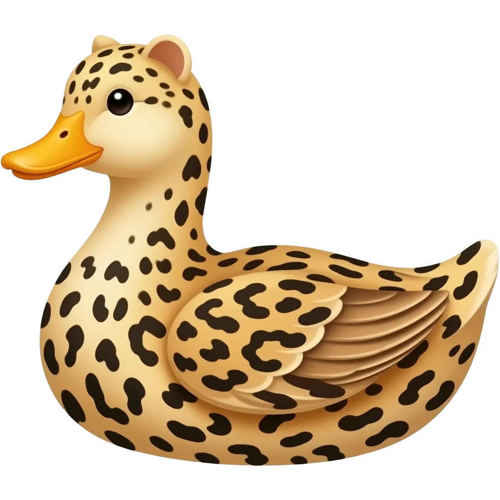 create emoji of leopard-painted duck emoji