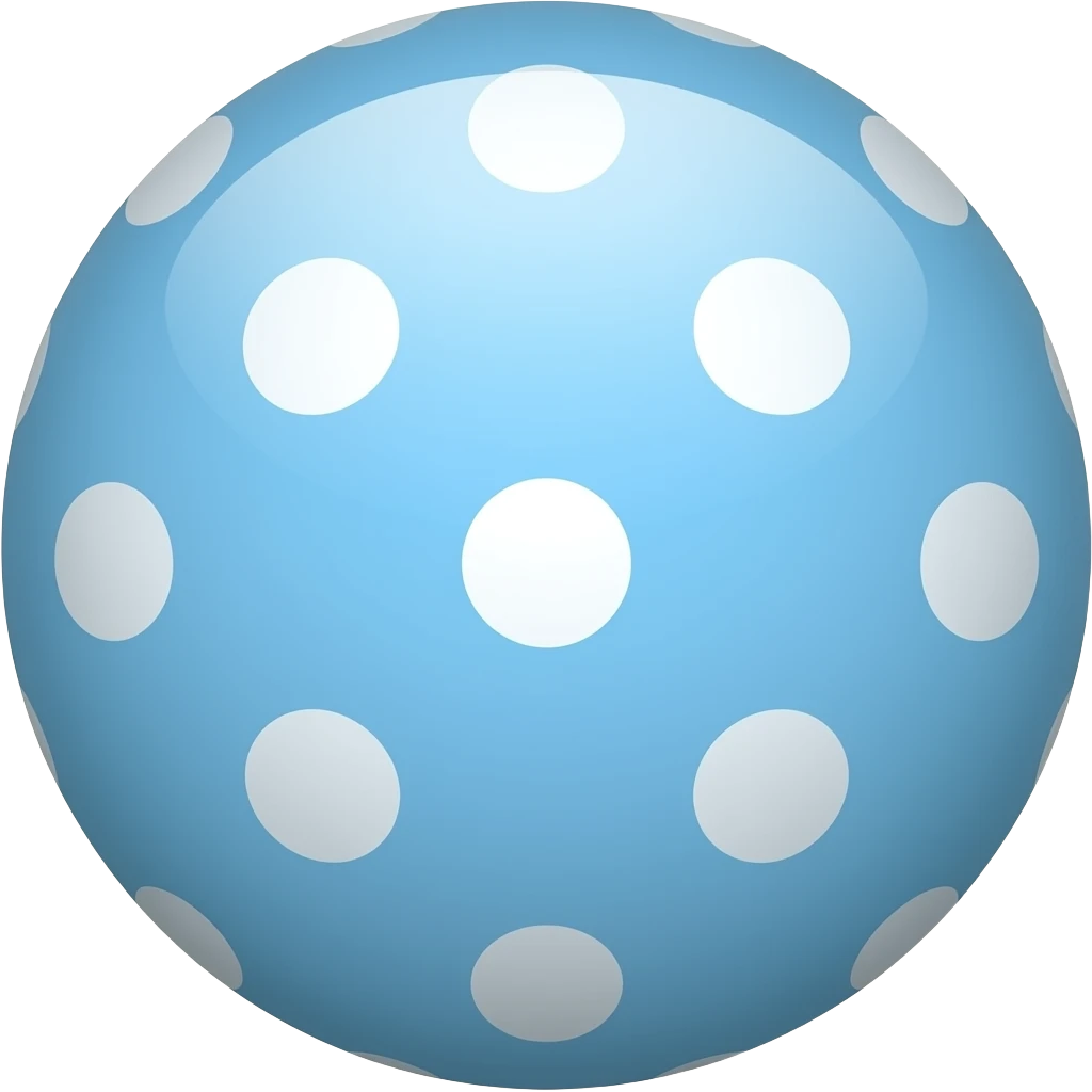 Polka dot emoji in blue emoji