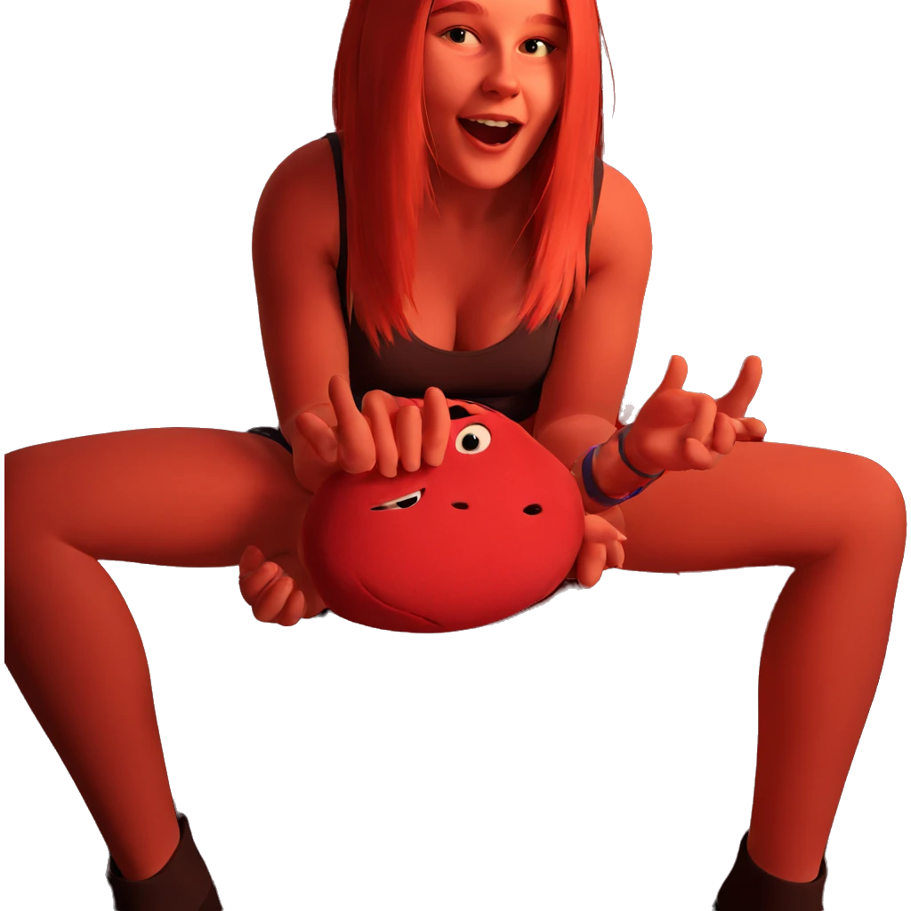 playful girl with stuffed toy emoji