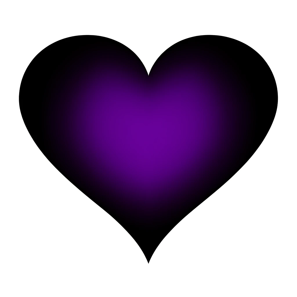 goth purple heart emoji
