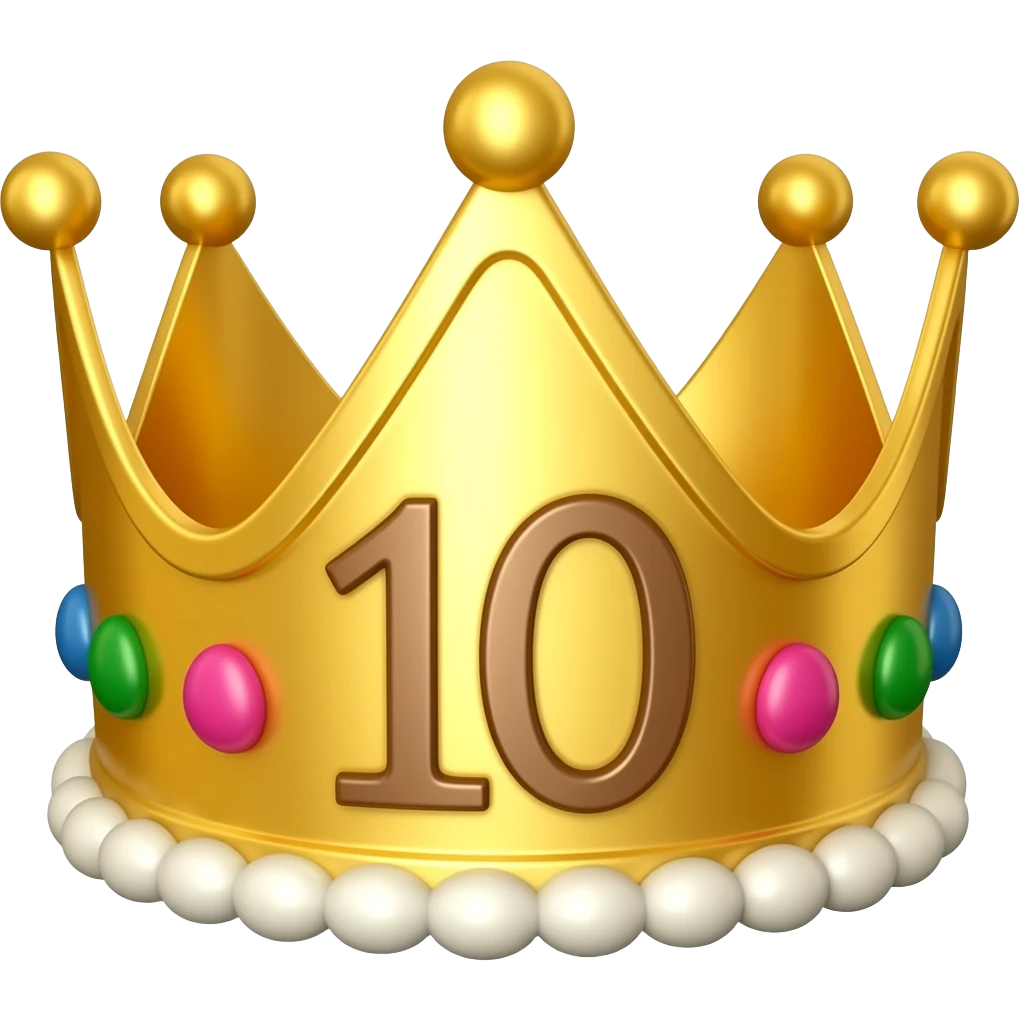 10TH BIRTHDAY CROWN emoji