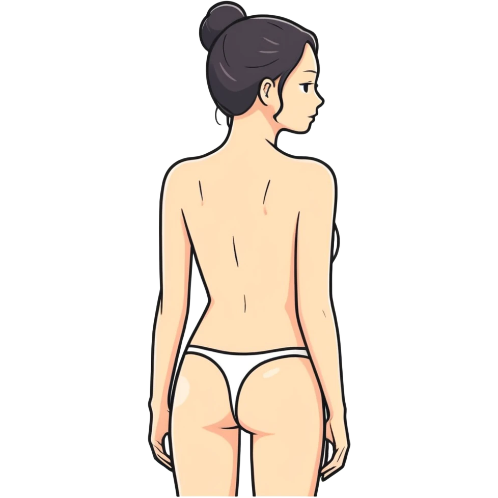 Bare back woman emoji
