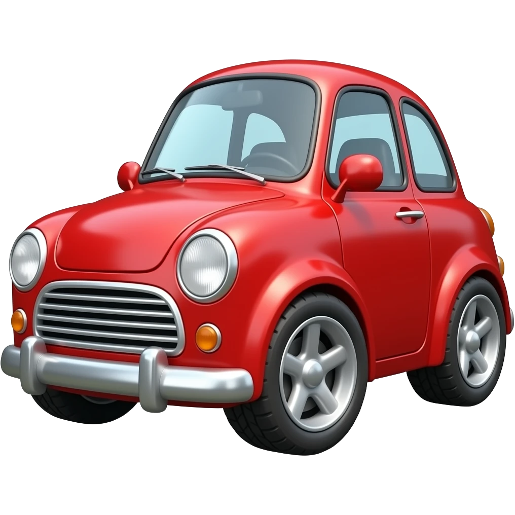 Cute red car emoji