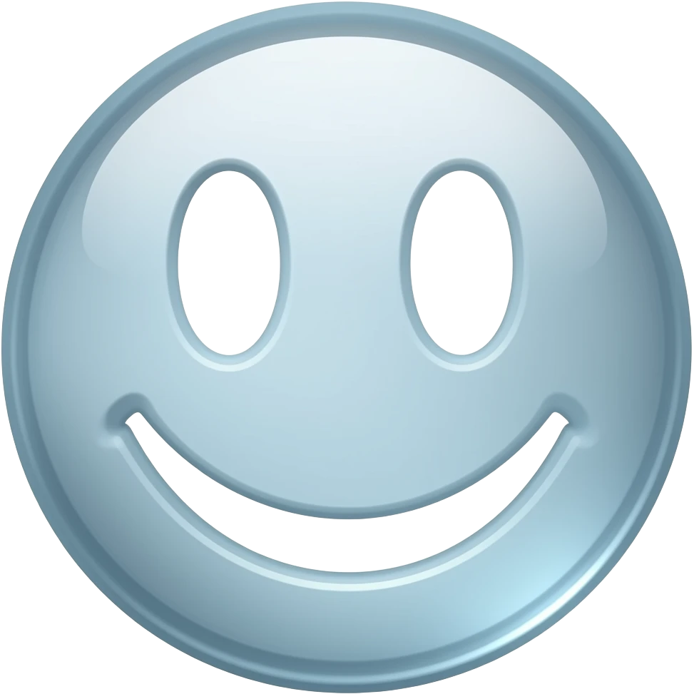 a transparent emoji made of glass emoji