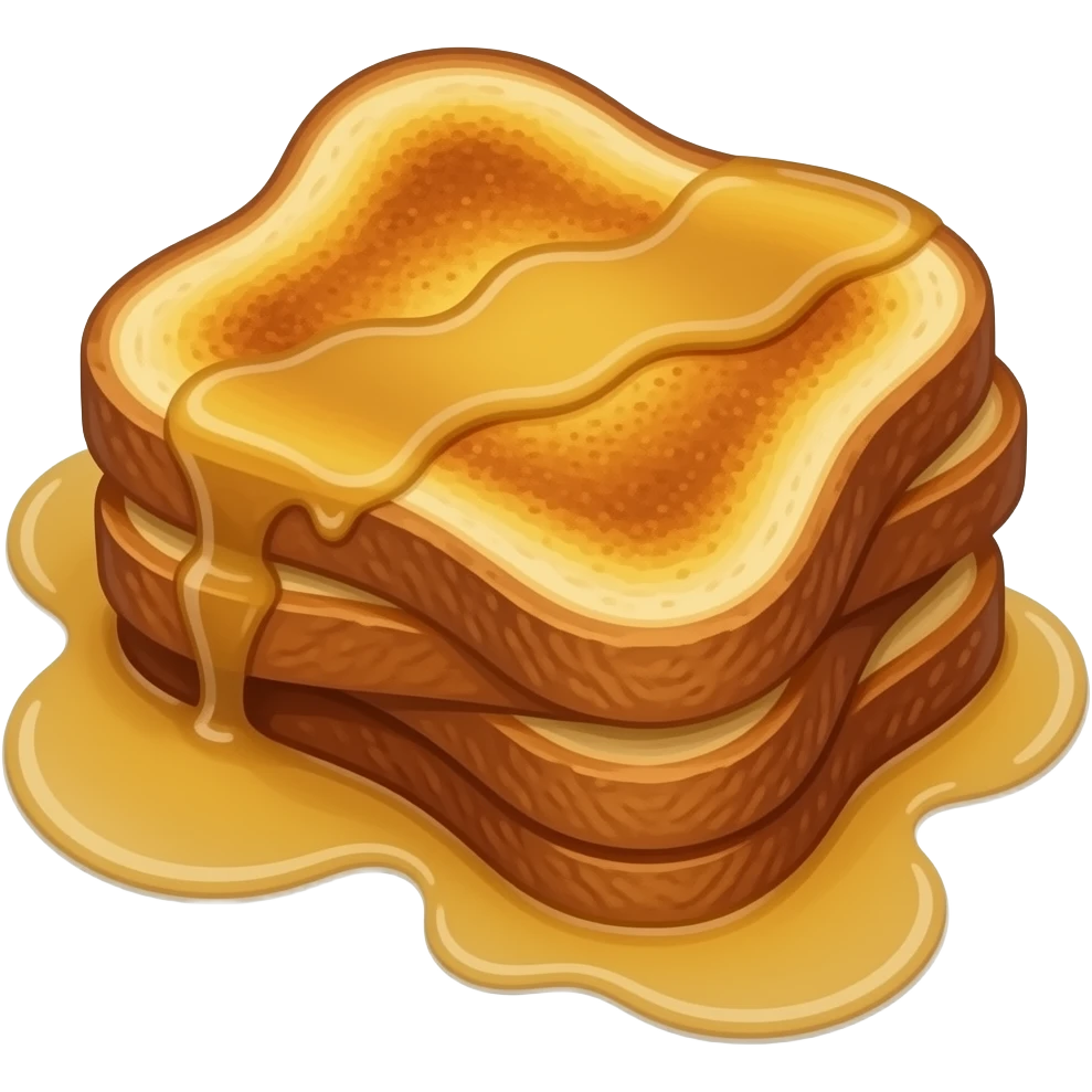 Cinnamon French toast sticks with syrup emoji