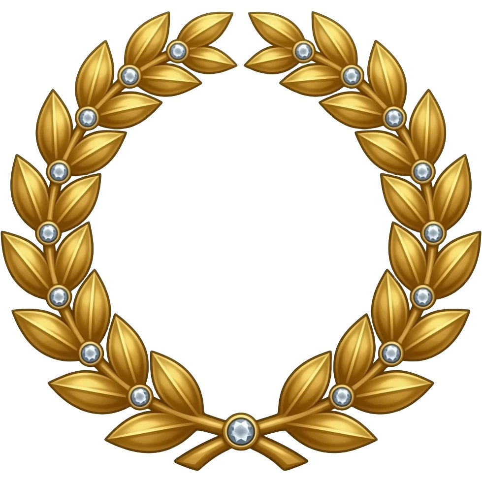 Corona de laurel imperial de oro y diamantes del dios Emperador de Warhammer 40k emoji