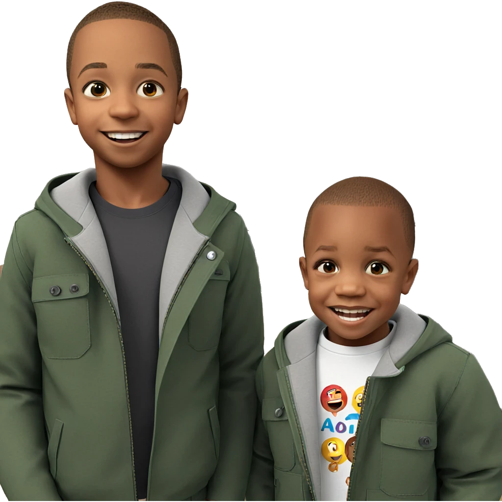 brothers sharing a joyful moment emoji