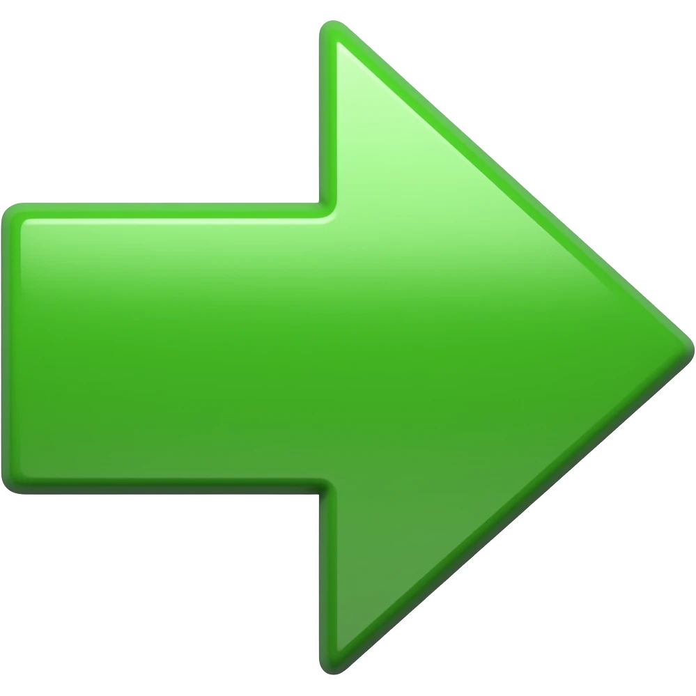 De flechas   Color verde emoji