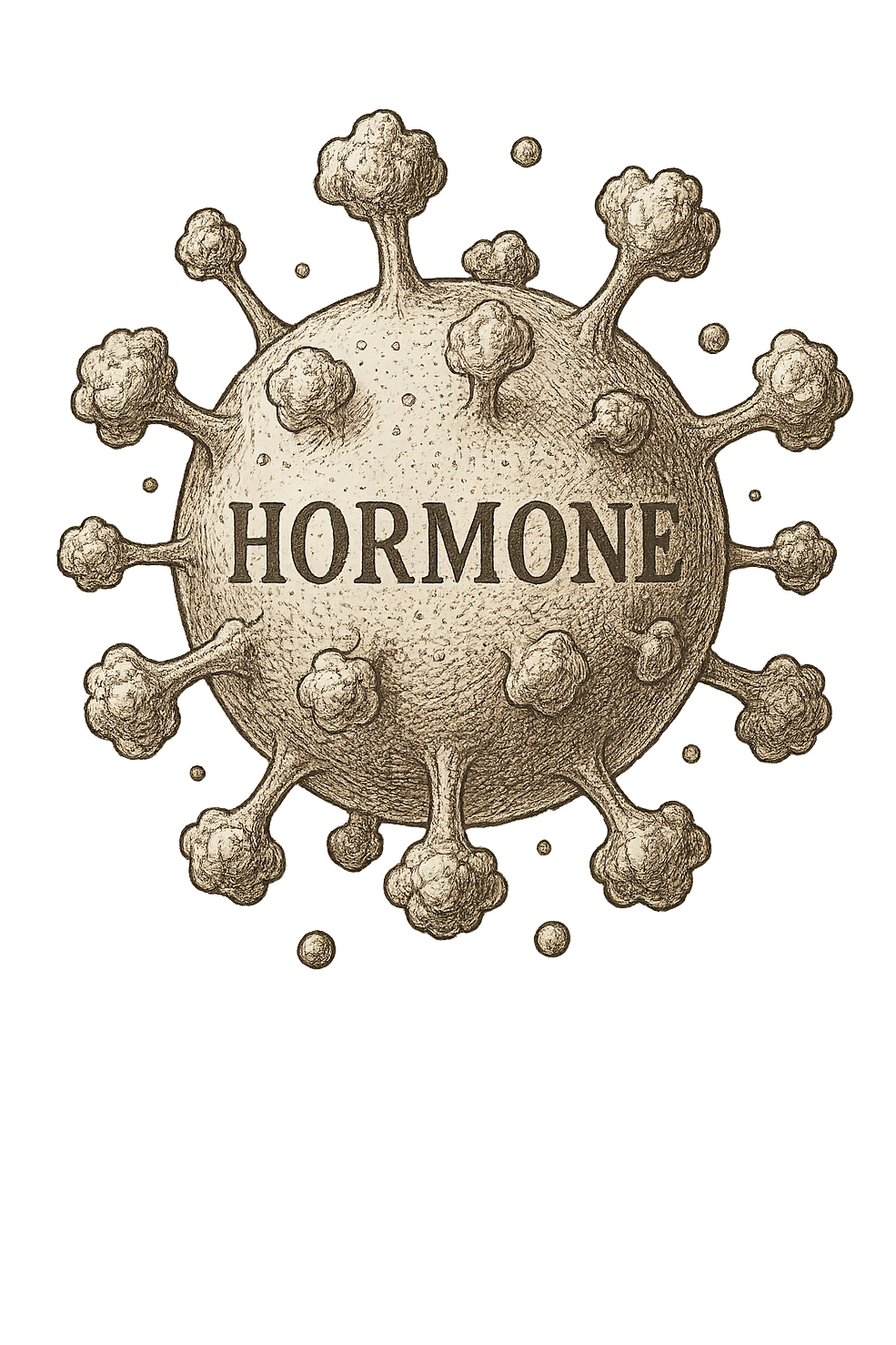 PARTICELLA DI ORMONE UMANO ANATOMICO FLUTTUA IN ARIA emoji