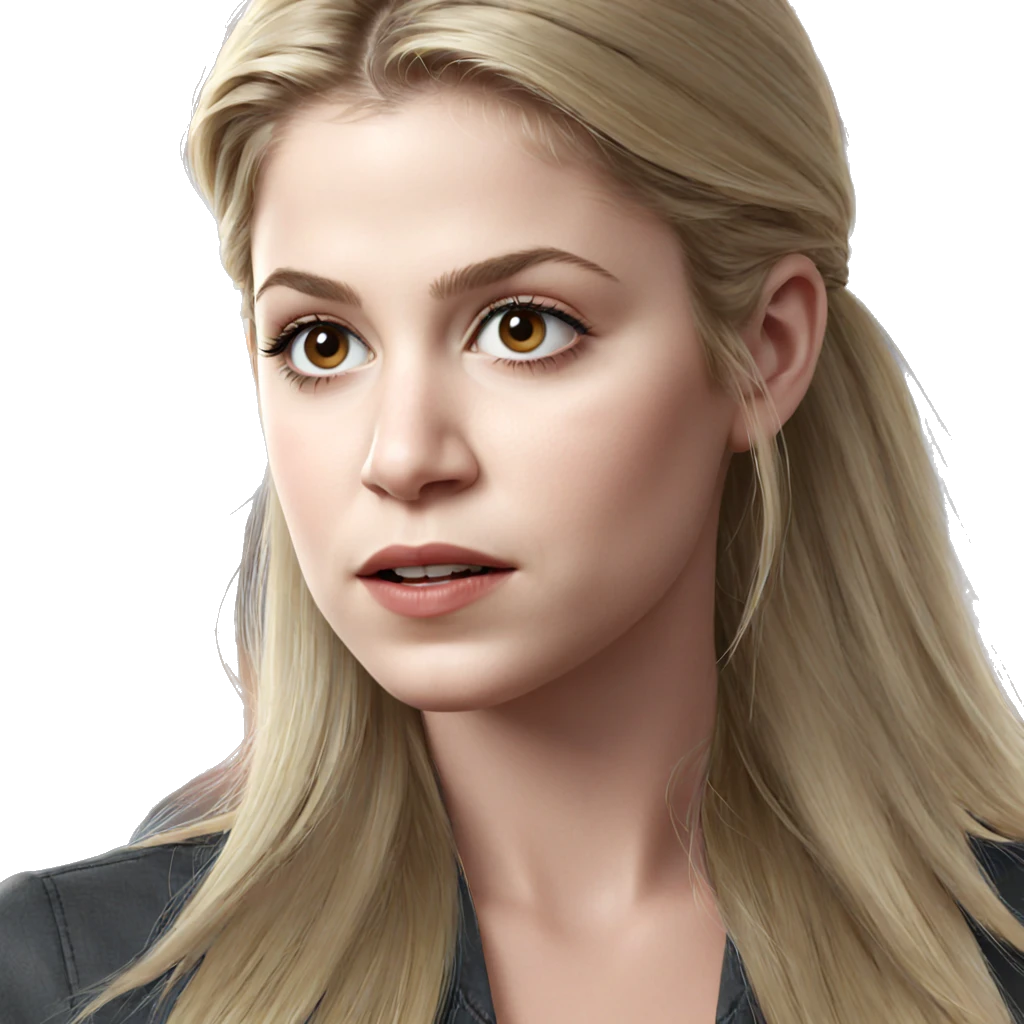 blonde girl in realistic portrait emoji