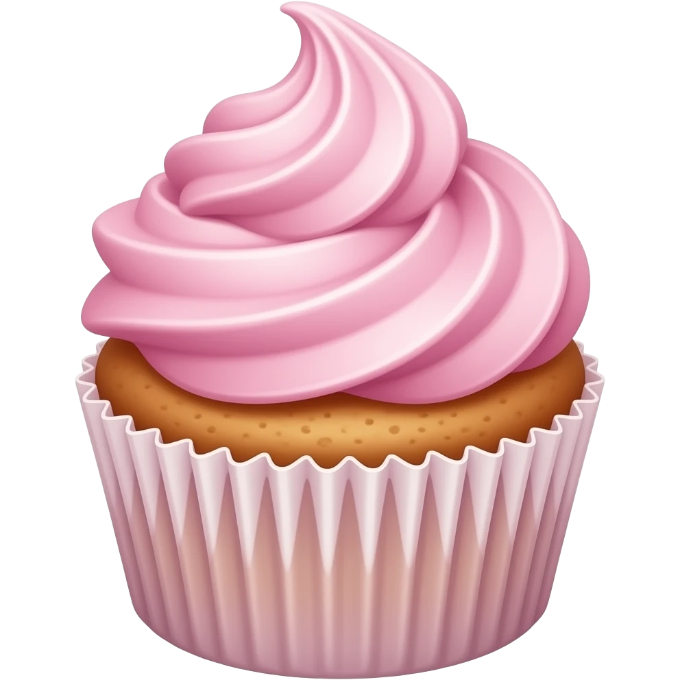 Cupcake with pink icing emoji