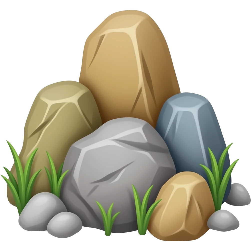 Hazme un grupo de rocas emoji