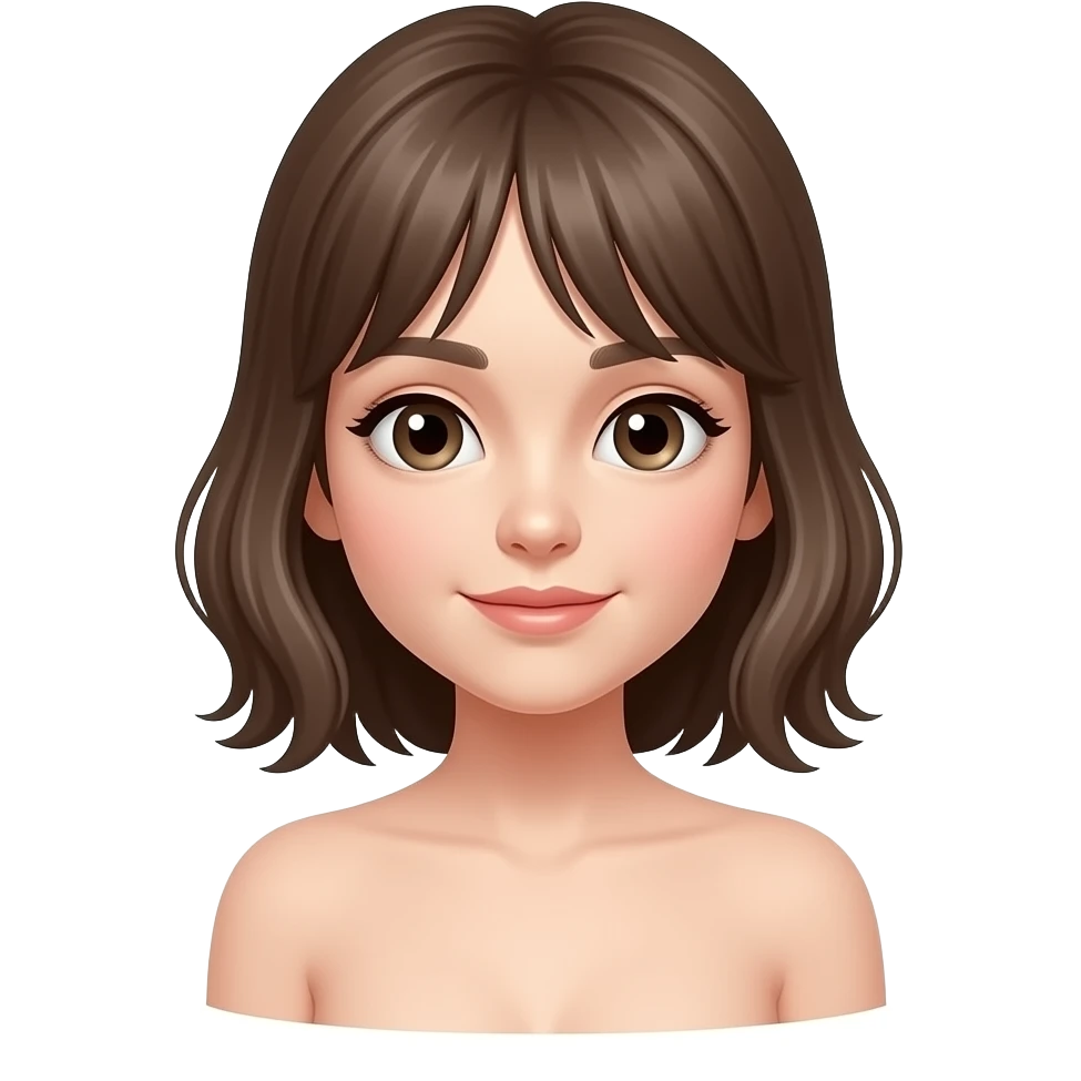 A girl standing naked. Can see feet emoji