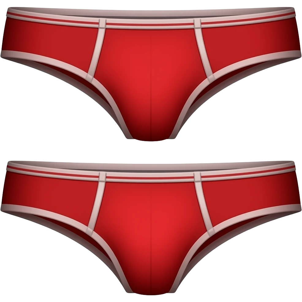 2 red underwear thong for men emoji