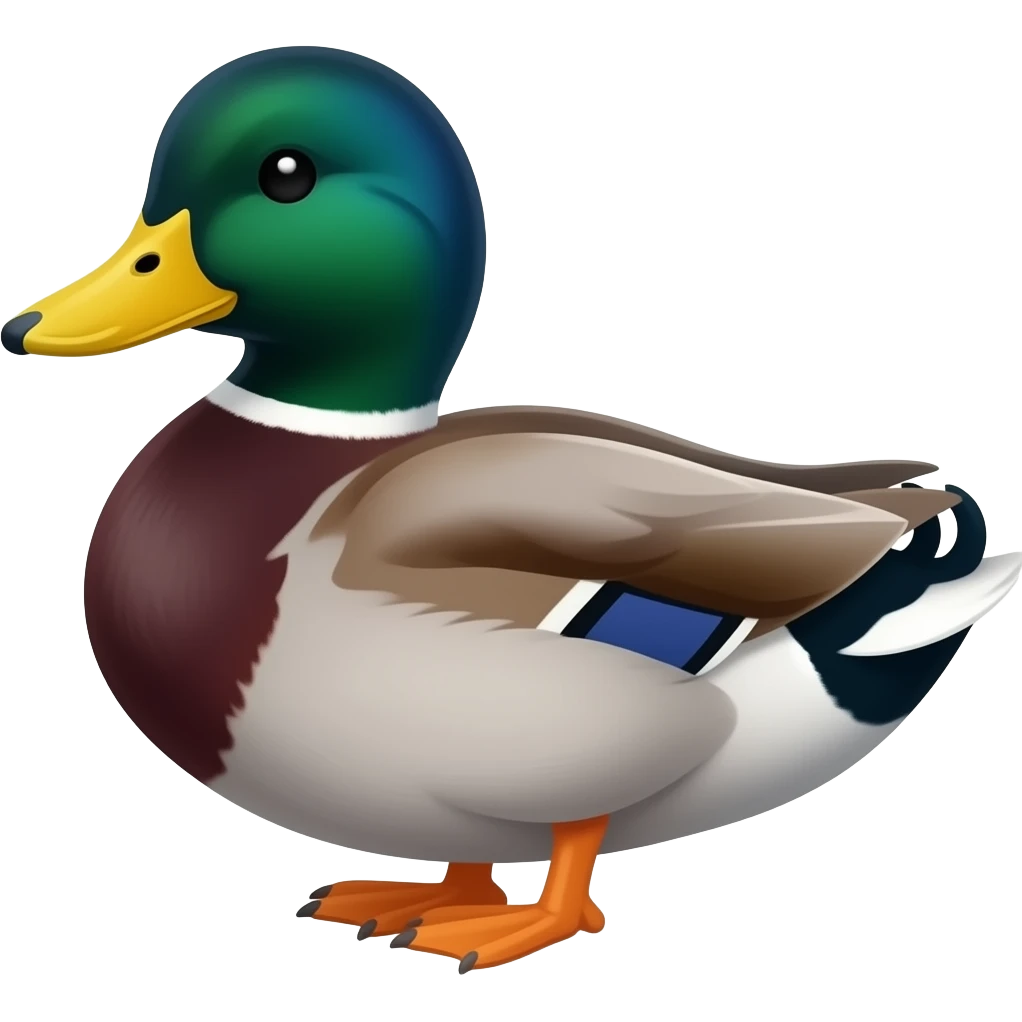 create emoji of tigerpainted duck with black color emoji
