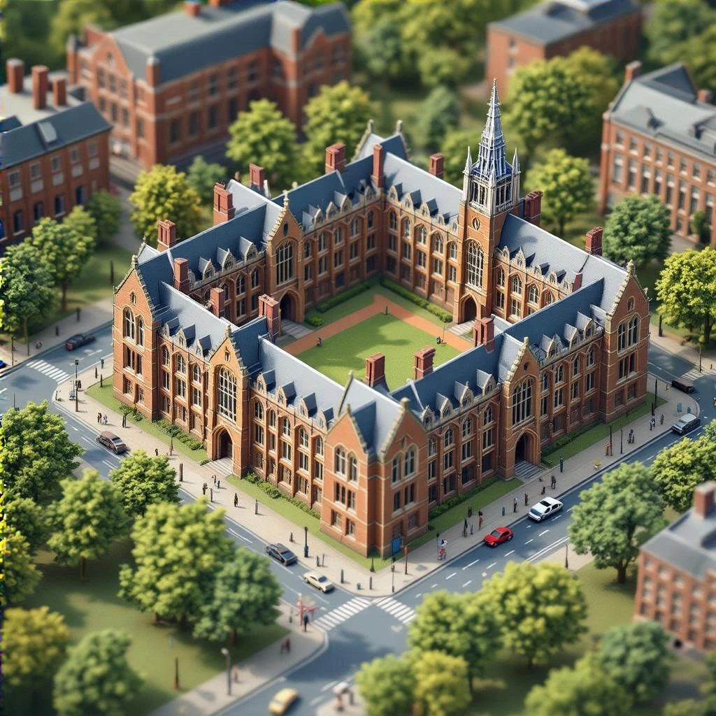 Photorealistic Isometric miniature of Yale Unibercity emoji