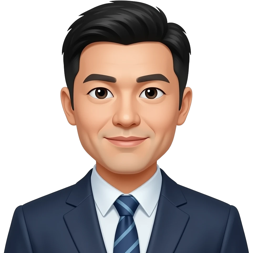 draw a Chinese man, with all the typical physiognomies of people from east side emoji