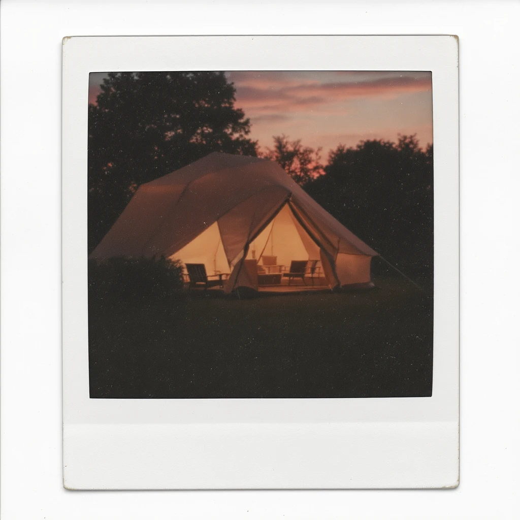 glamping sunset emoji