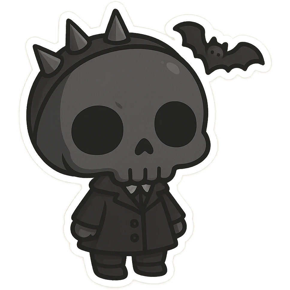Goth black object emoji