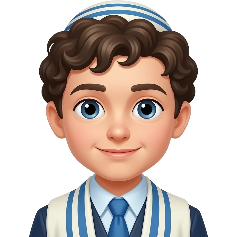 hasidc jowish boy with har carls emoji