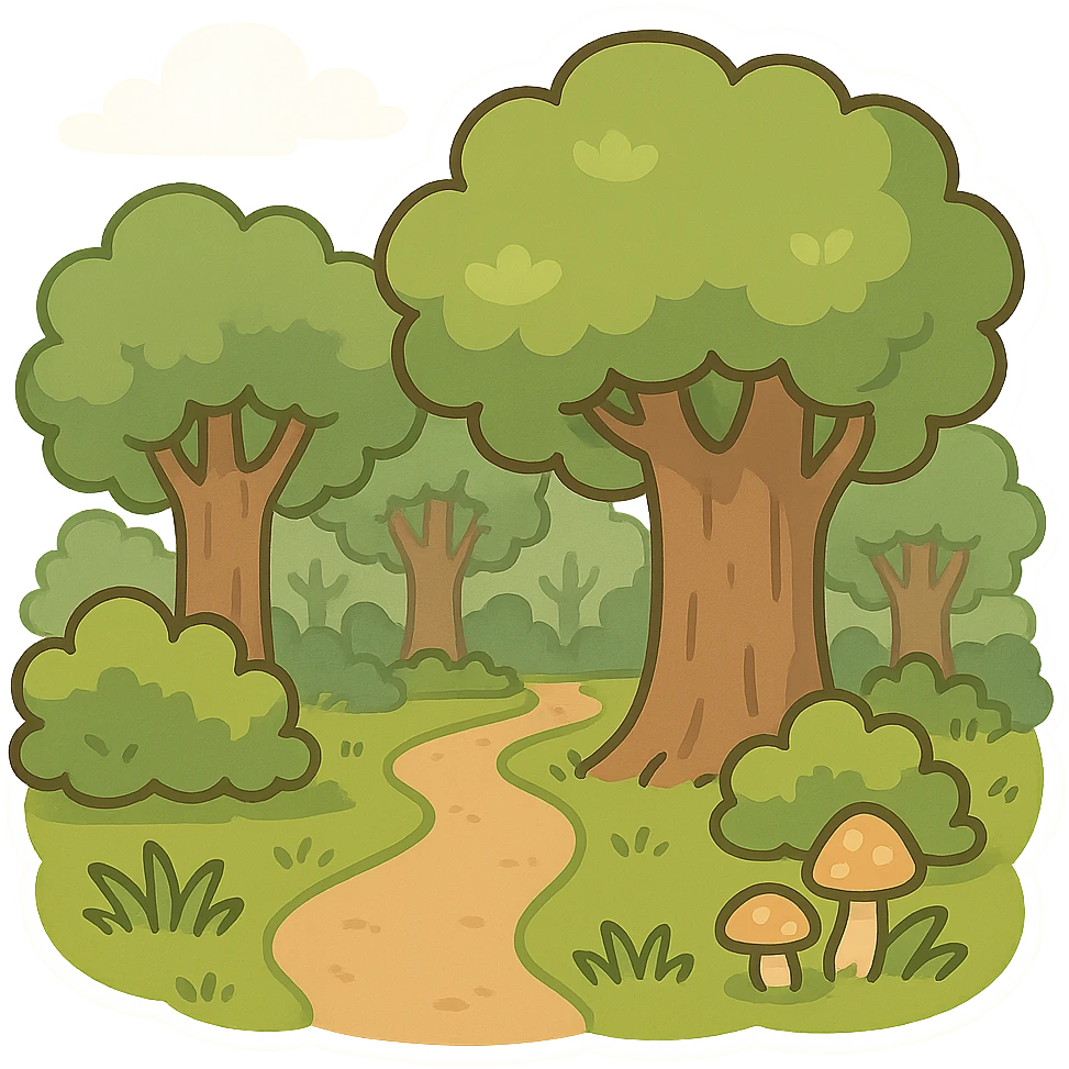 一个森林深处的场景 emoji