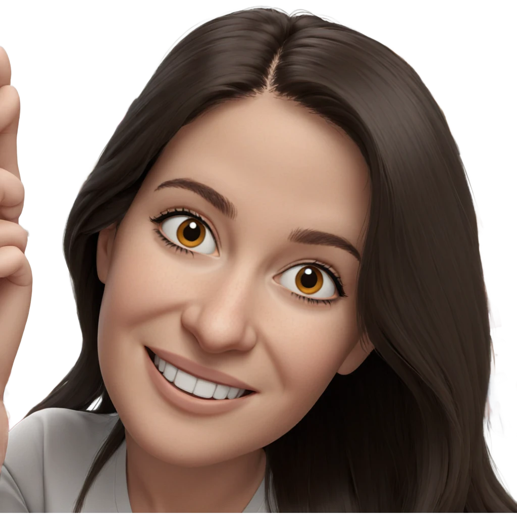 smiling girl with long hair emoji