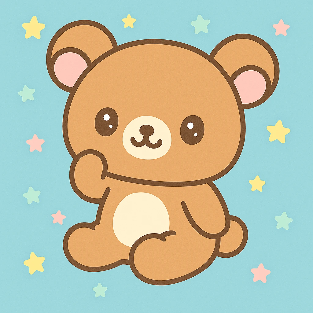 Change the background color to pastel blue, keep the kawaii style. emoji