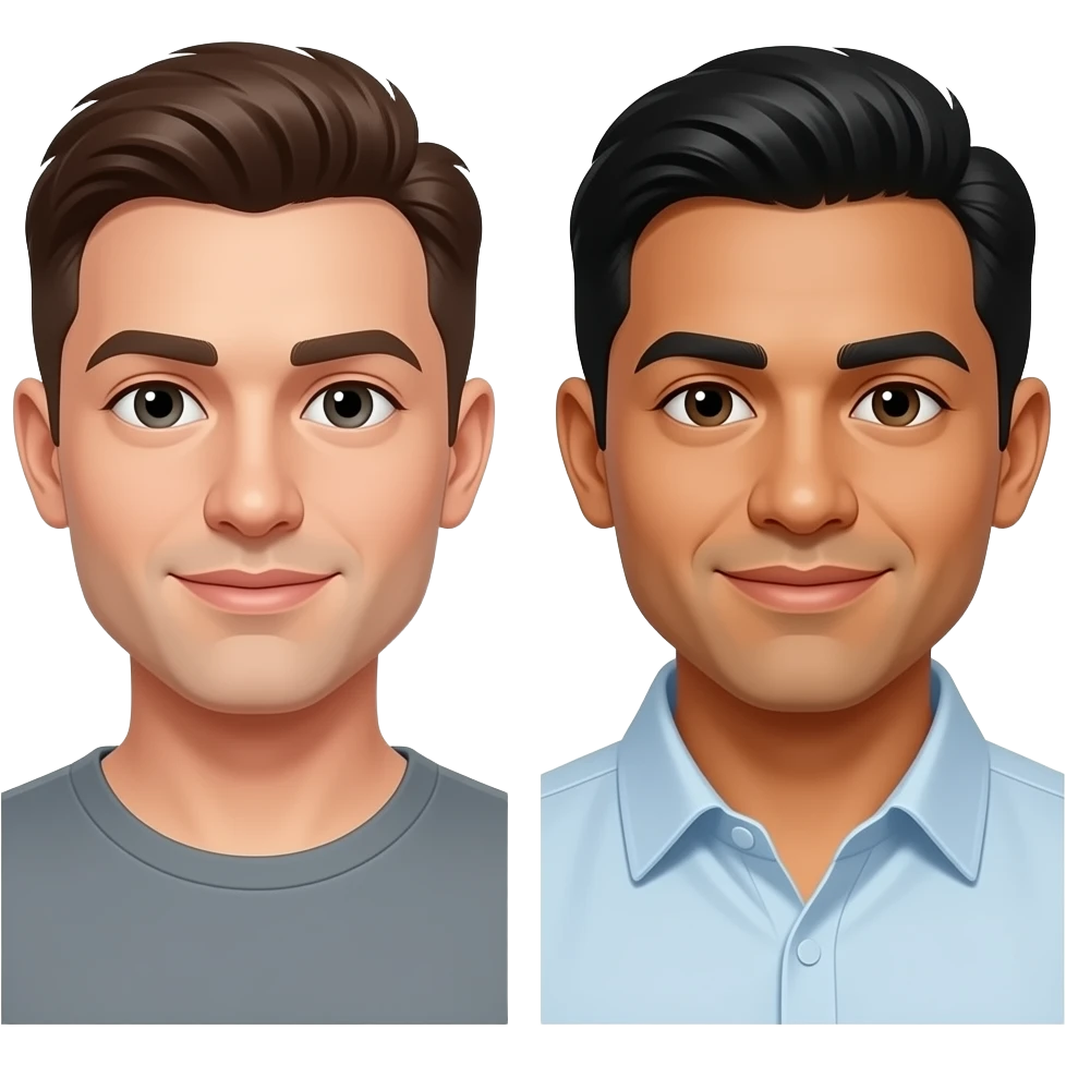 gay white guy and gay Mexican guy emoji