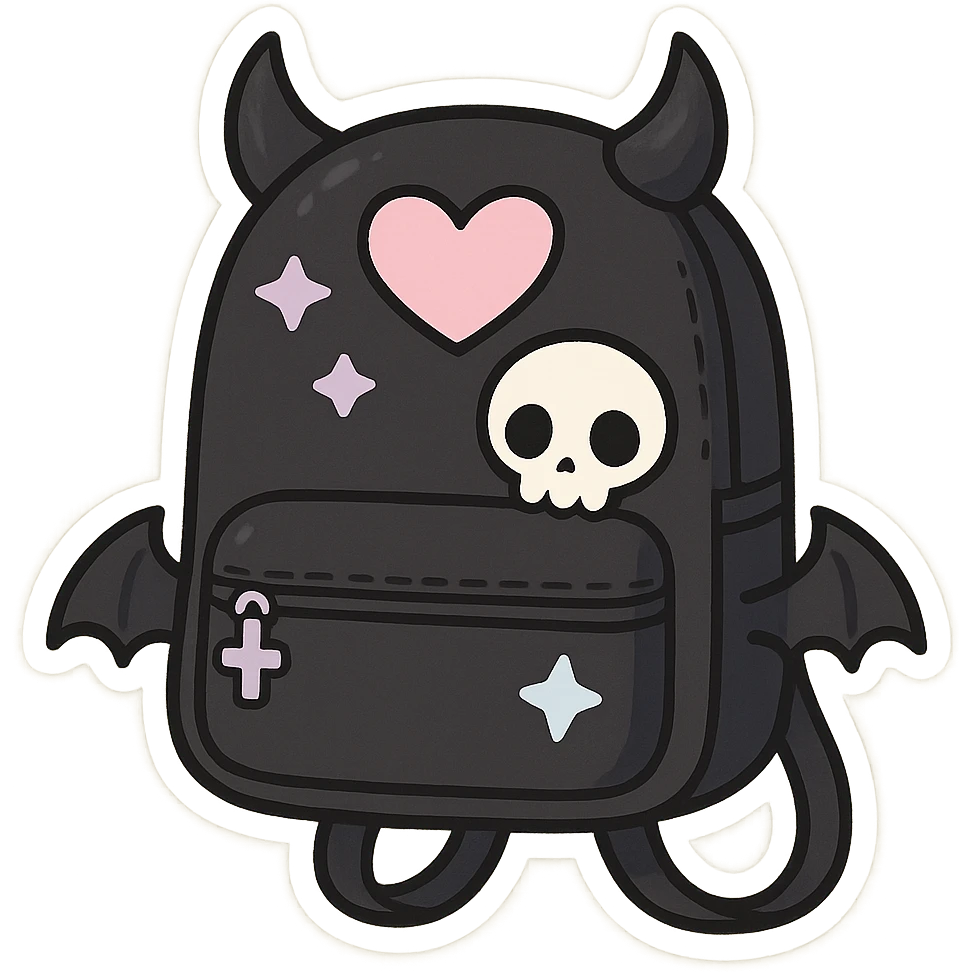 pastel goth black object emoji