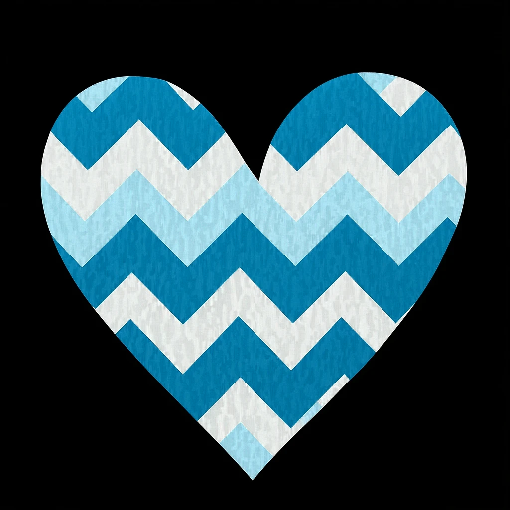 heart with a chevron pattern emoji