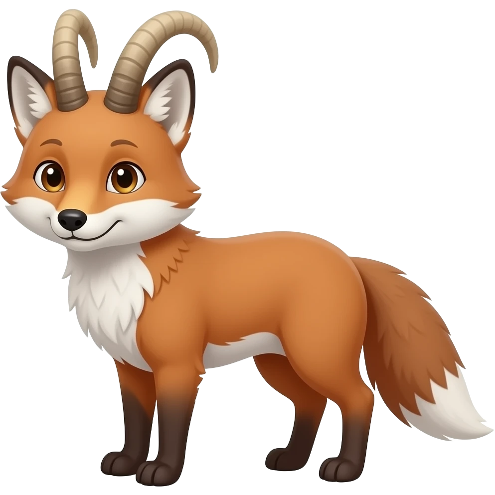 Fox with goat horns emoji