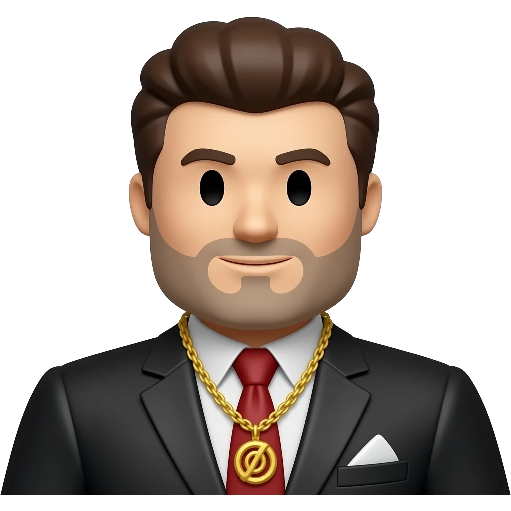 A blocky roblox rich man emoji