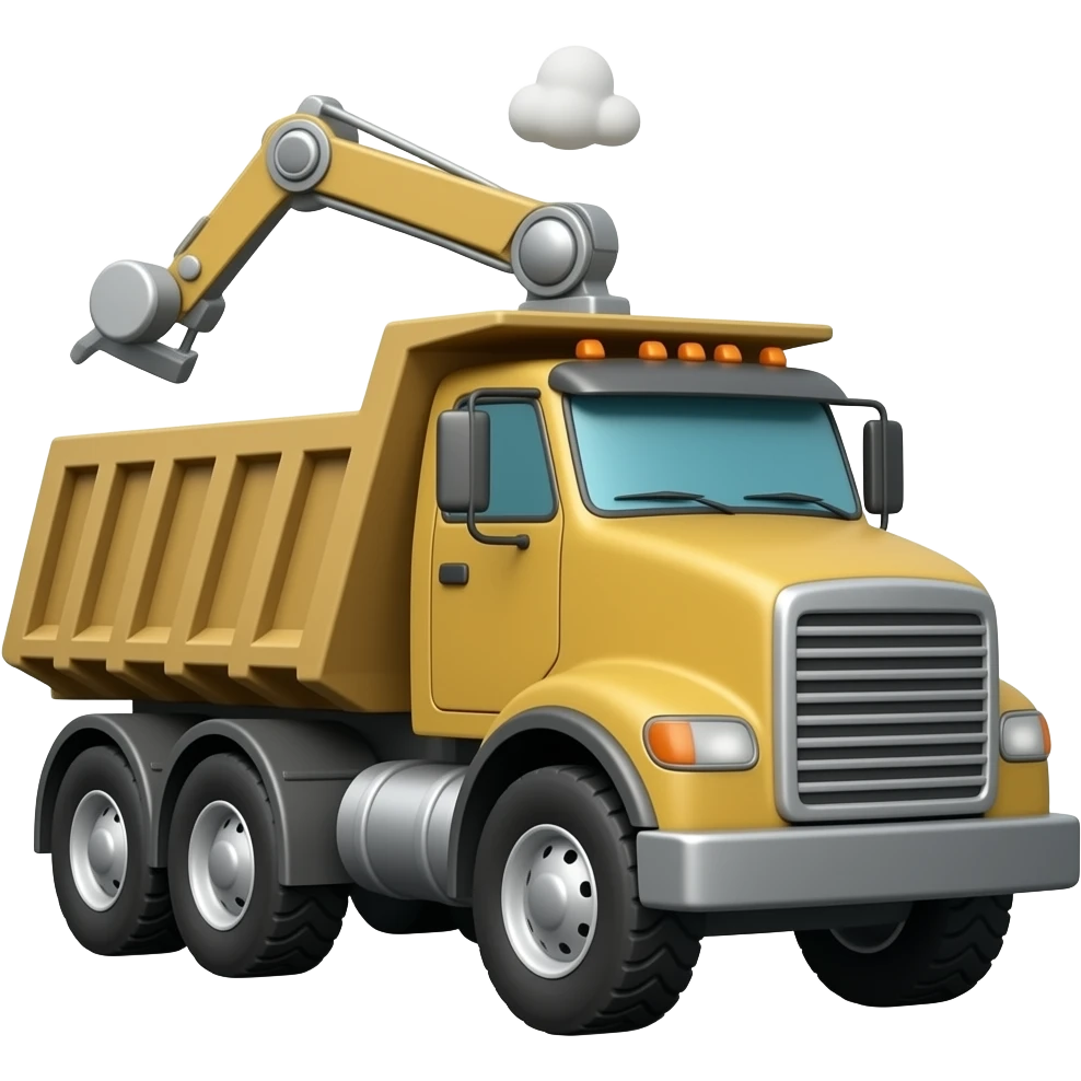 Articulated dump truck emoji