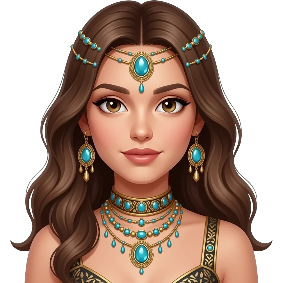 Pretty beautiful animesque style anime gorgeous aesthetic lady with many details and accessories emoji