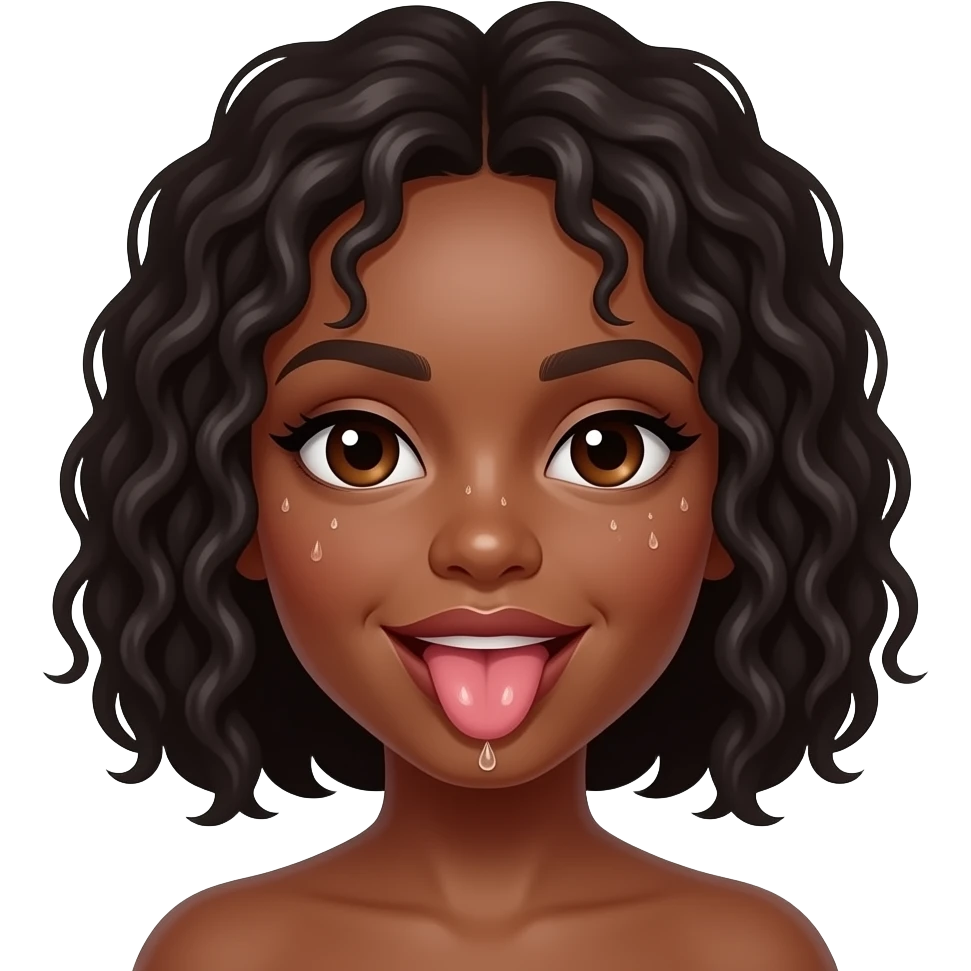 🍑 👅 💦💦💦💦 black girl emoji