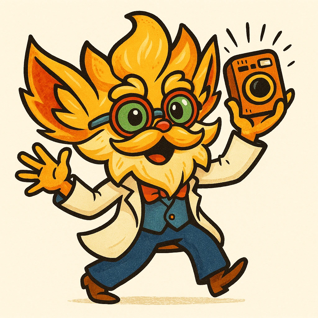Arcane's Himerdinger emoji, doodle style, more vibrant emoji