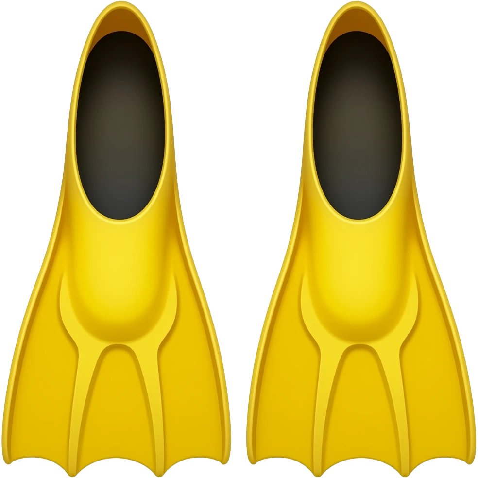 Yellow swimming fins emoji