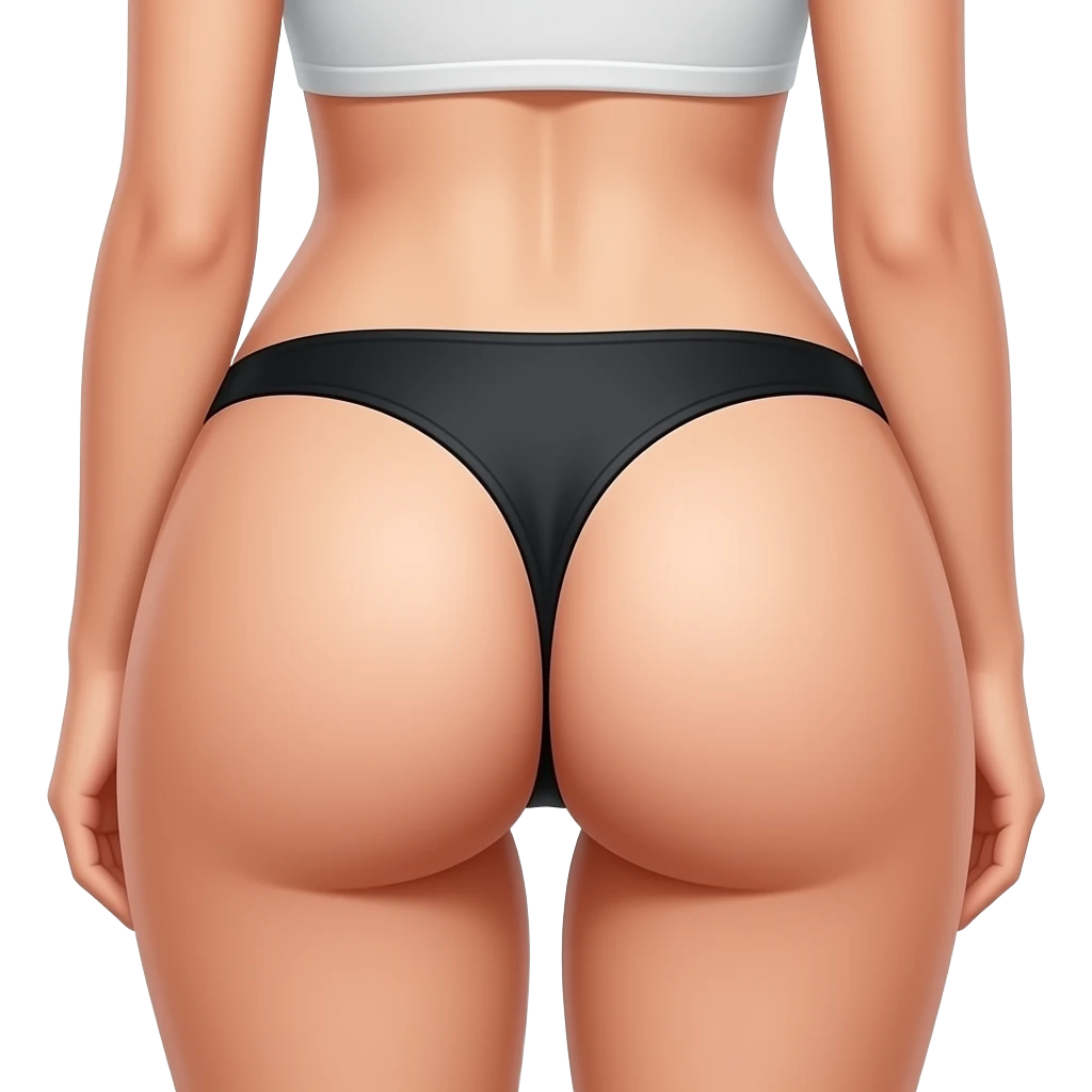Woman with nude anus emoji