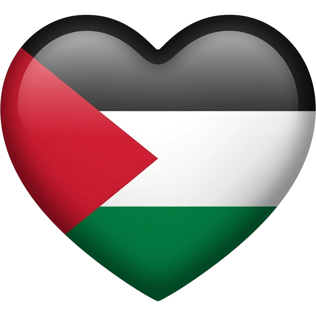 Palestine heart flag emoji