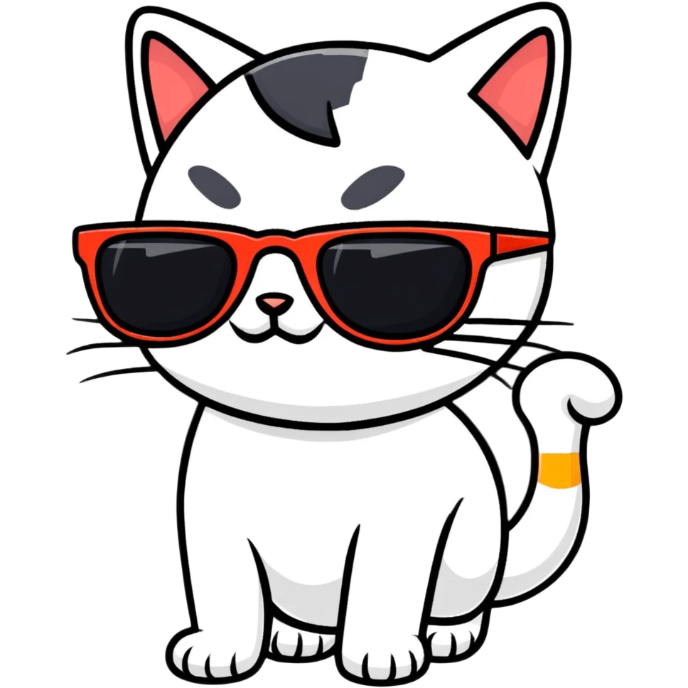 Cat with sunglasses emoji