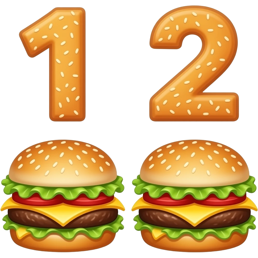 4 number fast food shap emoji
