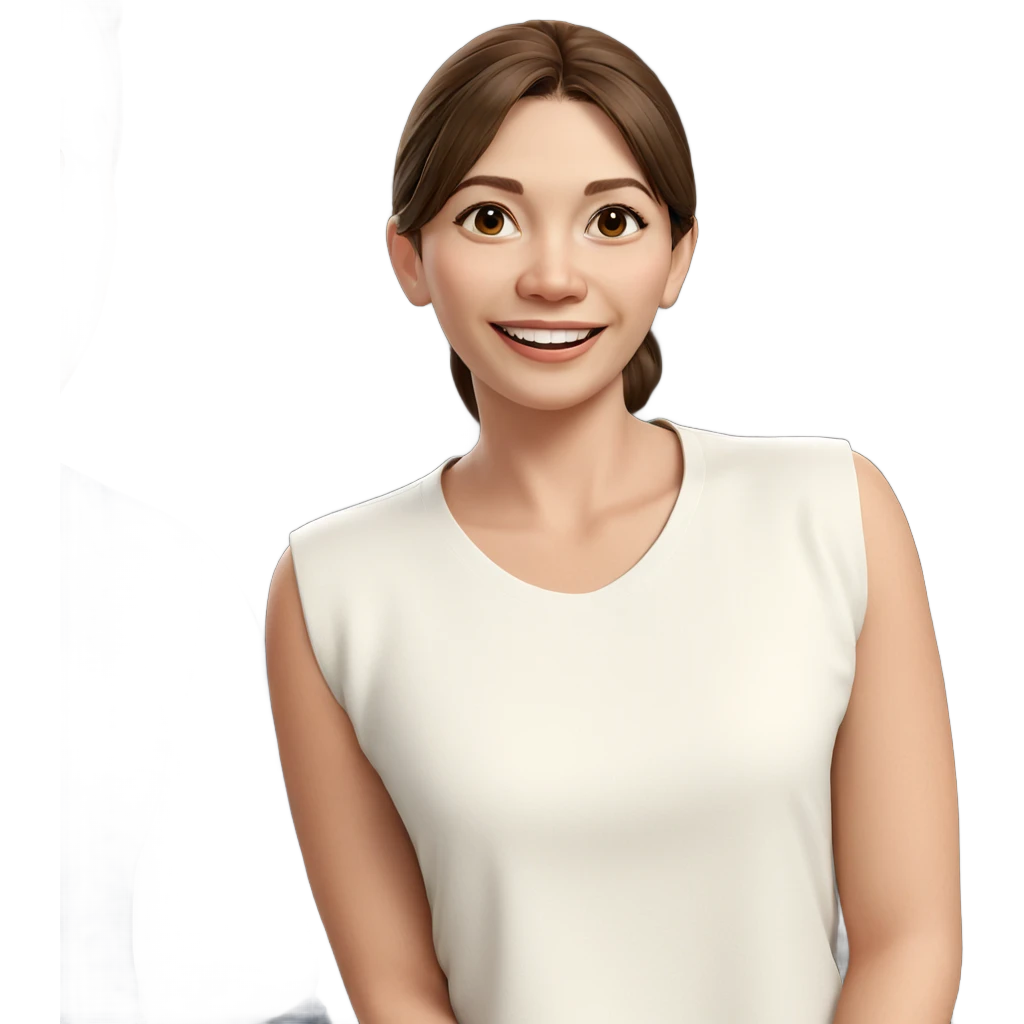happy girl with brown hair emoji